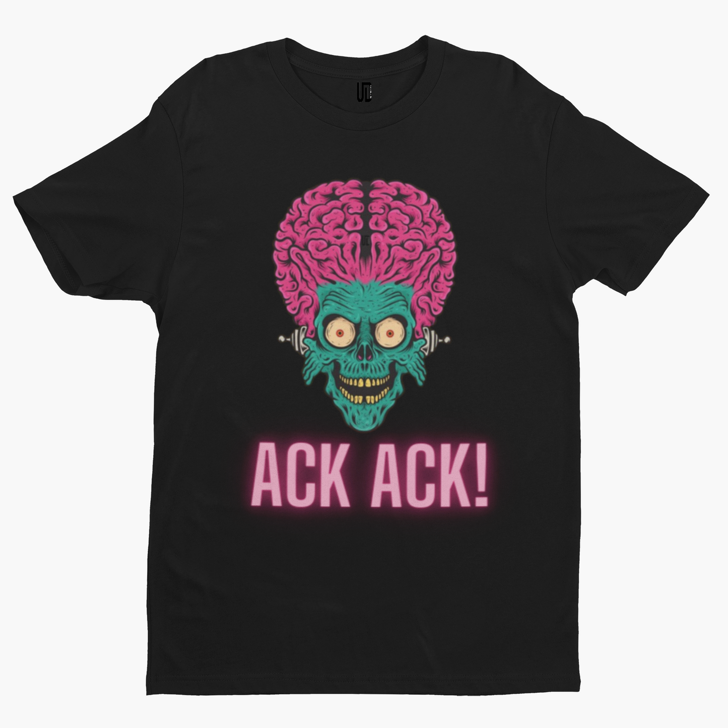 Mars Attacks Head T-Shirt - Halloween Horror Film TV Scary Retro Novelty Ack Ack