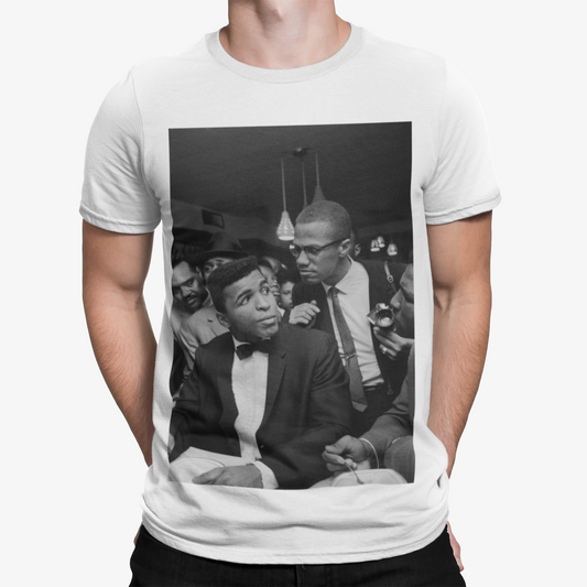 Muhammed Ali Malcolm X T-Shirt - Retro Boxing Cool Music Sport Legends Rocky