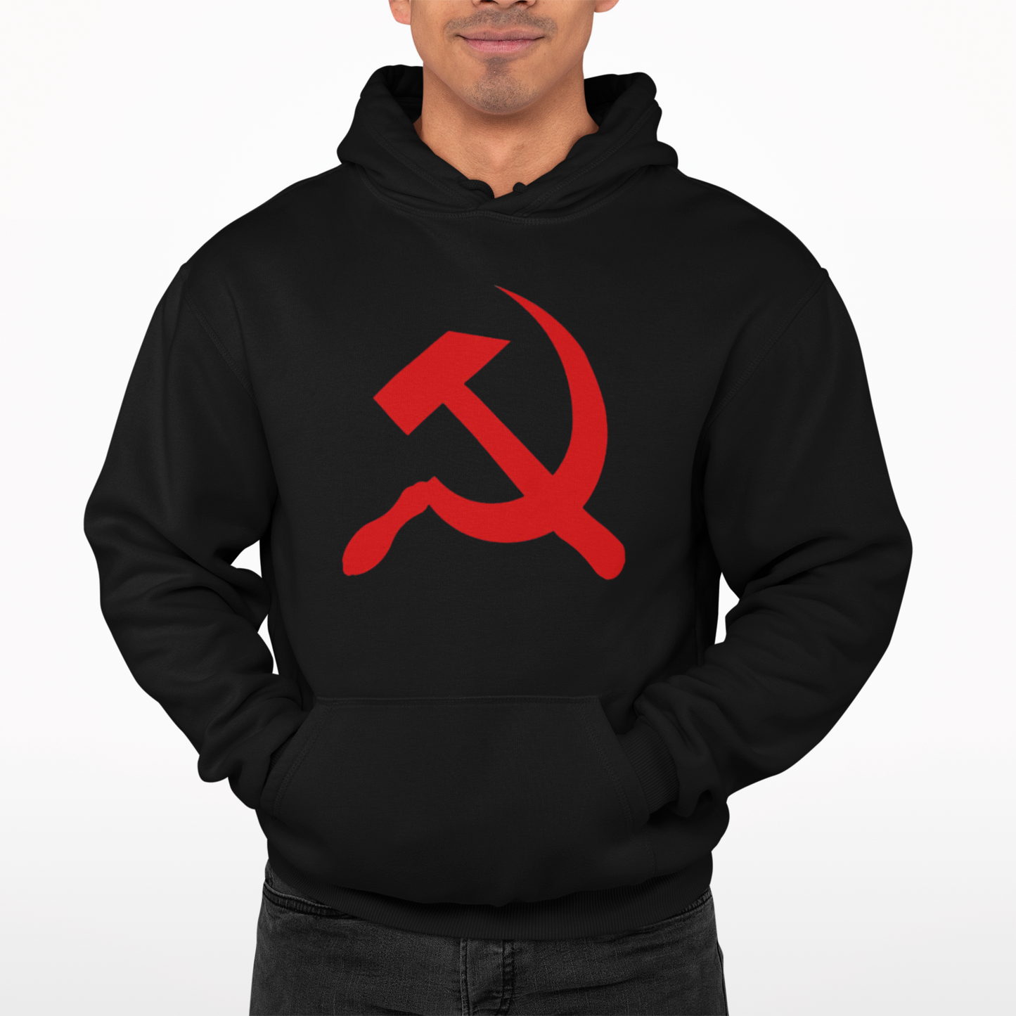 Communism Symbol Hoodie - Retro Soviet Russia Communism War Politics Pockocmoc