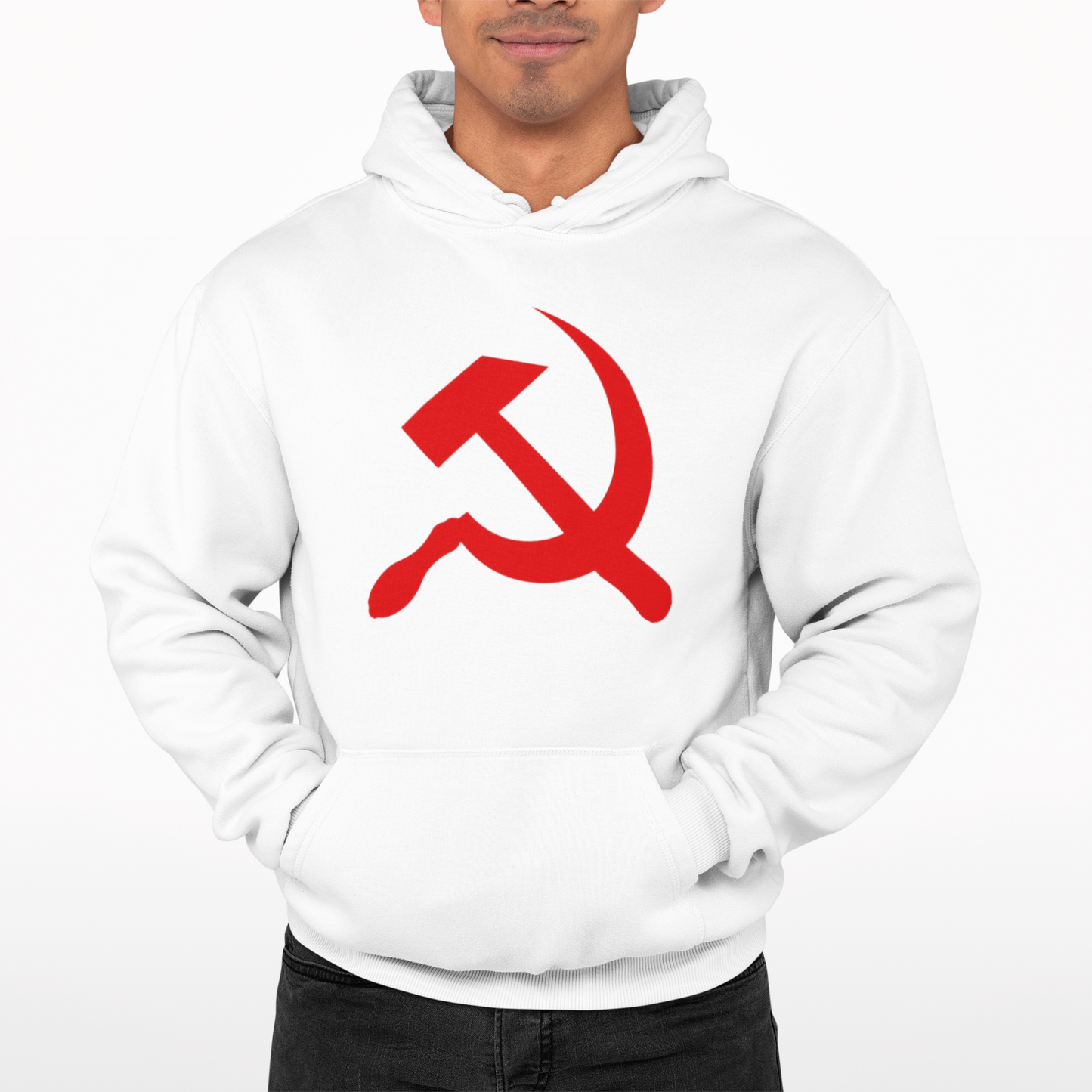 Communism Symbol Hoodie - Retro Soviet Russia Communism War Politics Pockocmoc