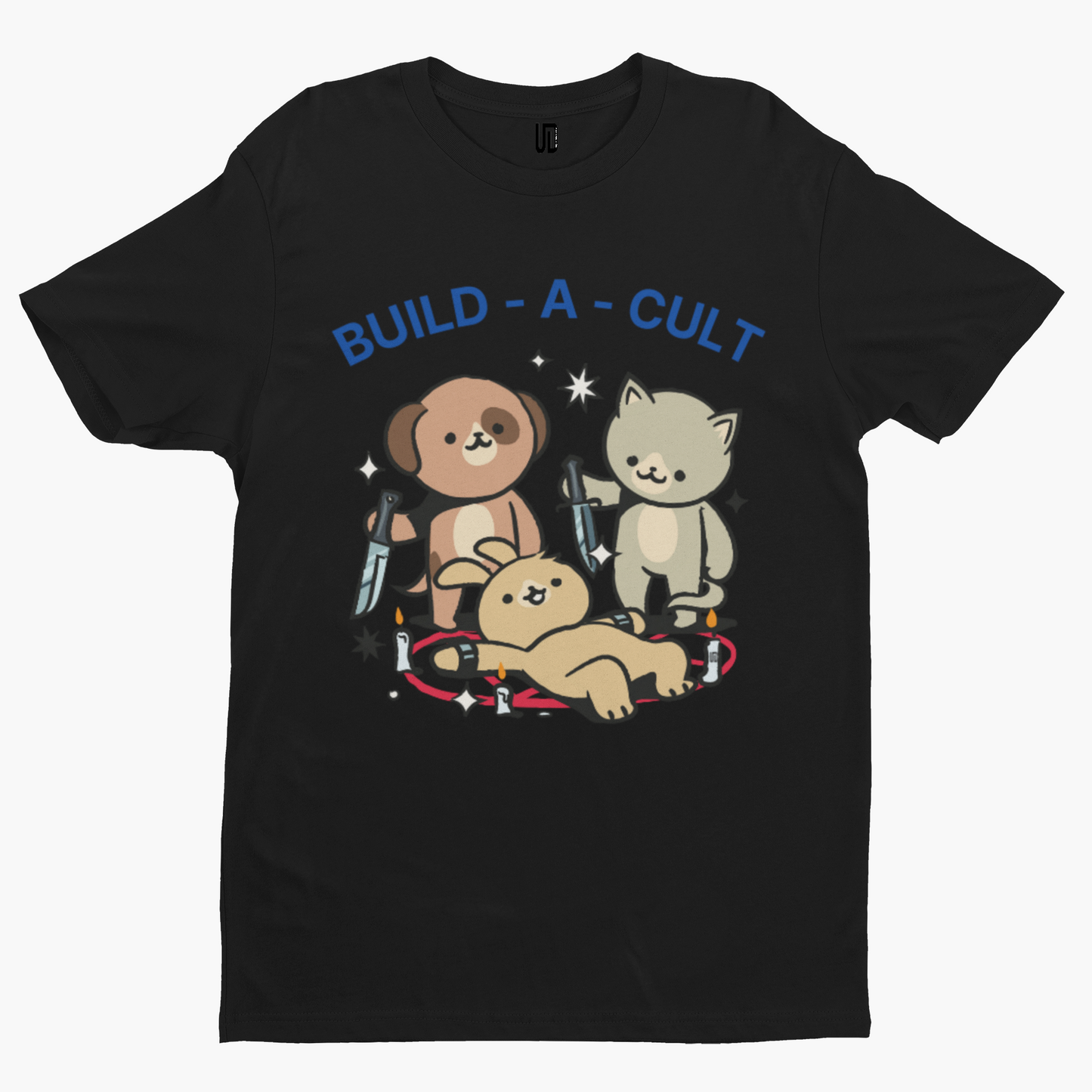 Build A Cult T-Shirt -Comedy Funny Gift Film Movie Novelty Adult Cartoon Teddy