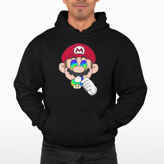 High Plumber Hoodie - Cool Gamer Funny Retro Game Comic Arcade Movie TV Nerd