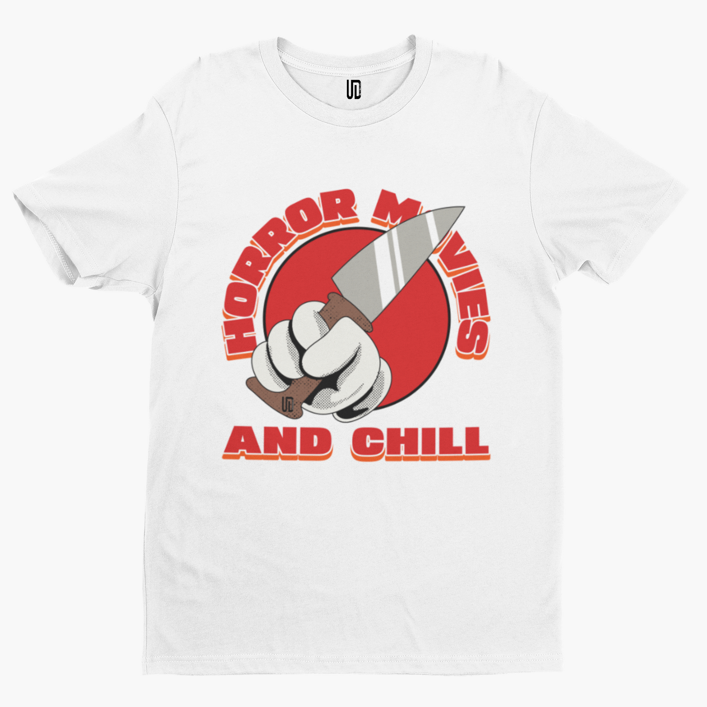 Horror Movies And Chill T-Shirt - Film TV Funny Art Horror Halloween Scream Saw