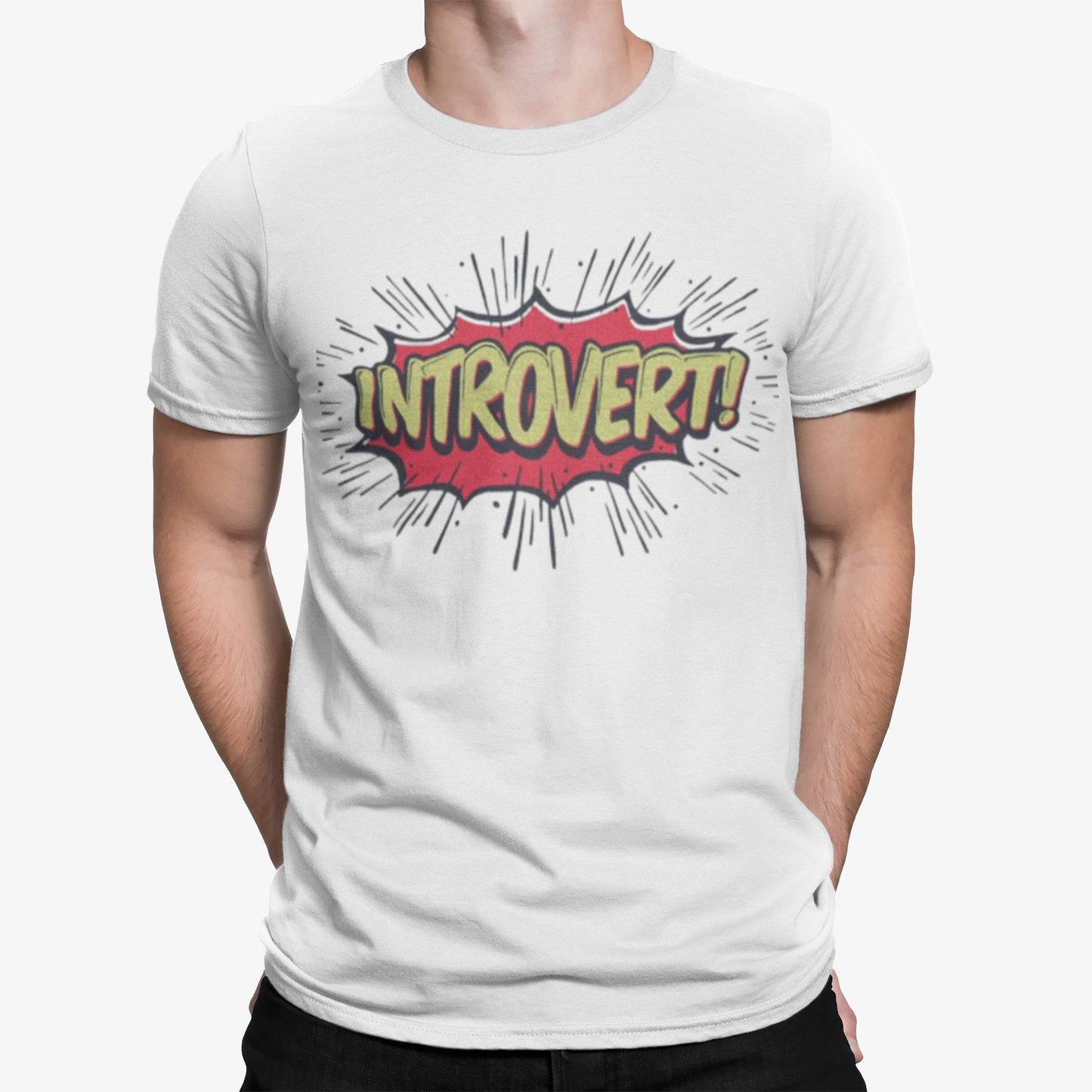 Introvert T-Shirt - Comedy Funny Retro Cartoon Pop Art Unique