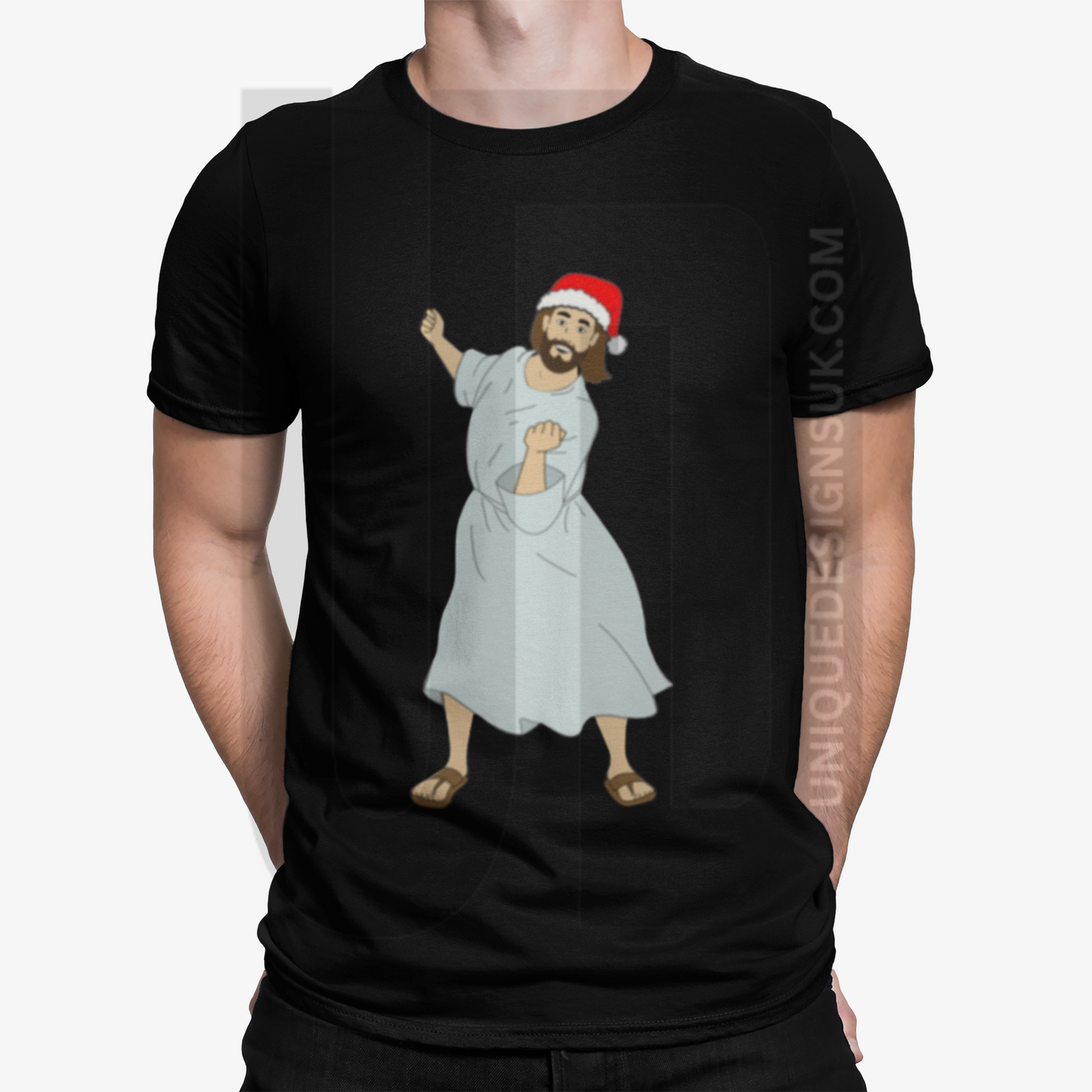 Jesus Dancing T-Shirt -Xmas Christmas Movie Comedy Funny Retro Birthday Santa