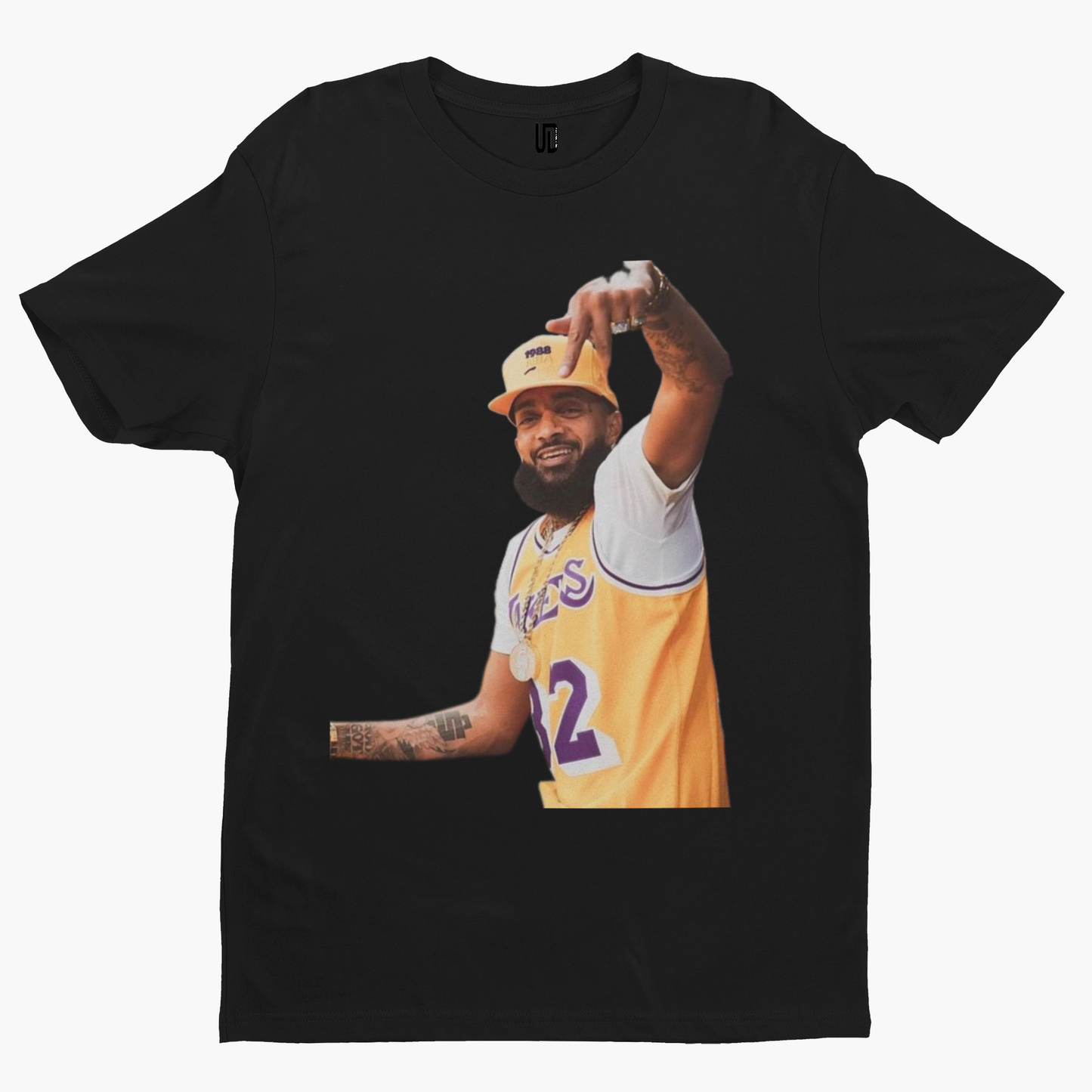 Nipsey Hussle Lakers T-Shirt - Hip Hop Retro Music Gift Rapper Tee Basketball