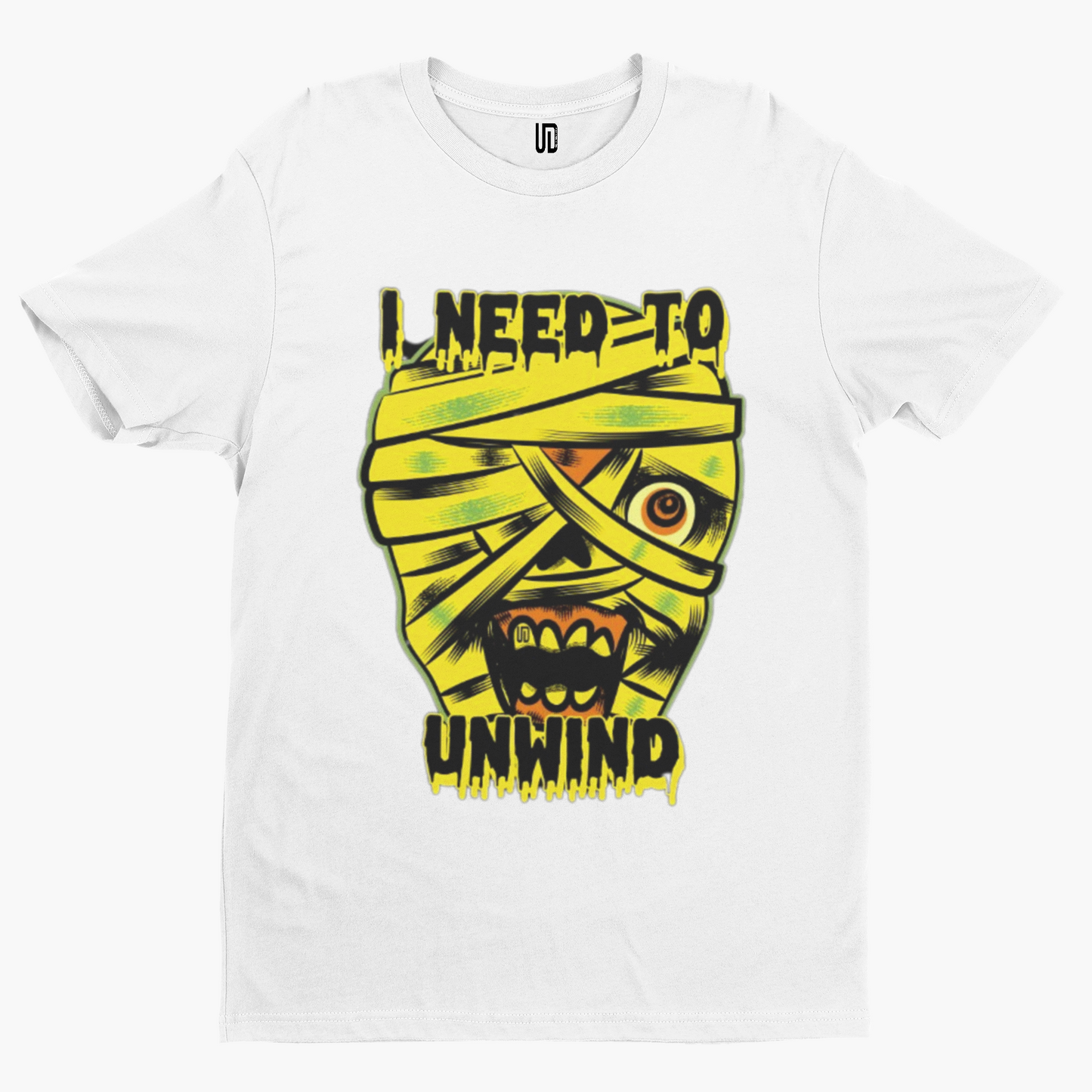 Need To Unwind T-Shirt - Retro Film Mummy Movie 80s Cool Gift Horror Halloween