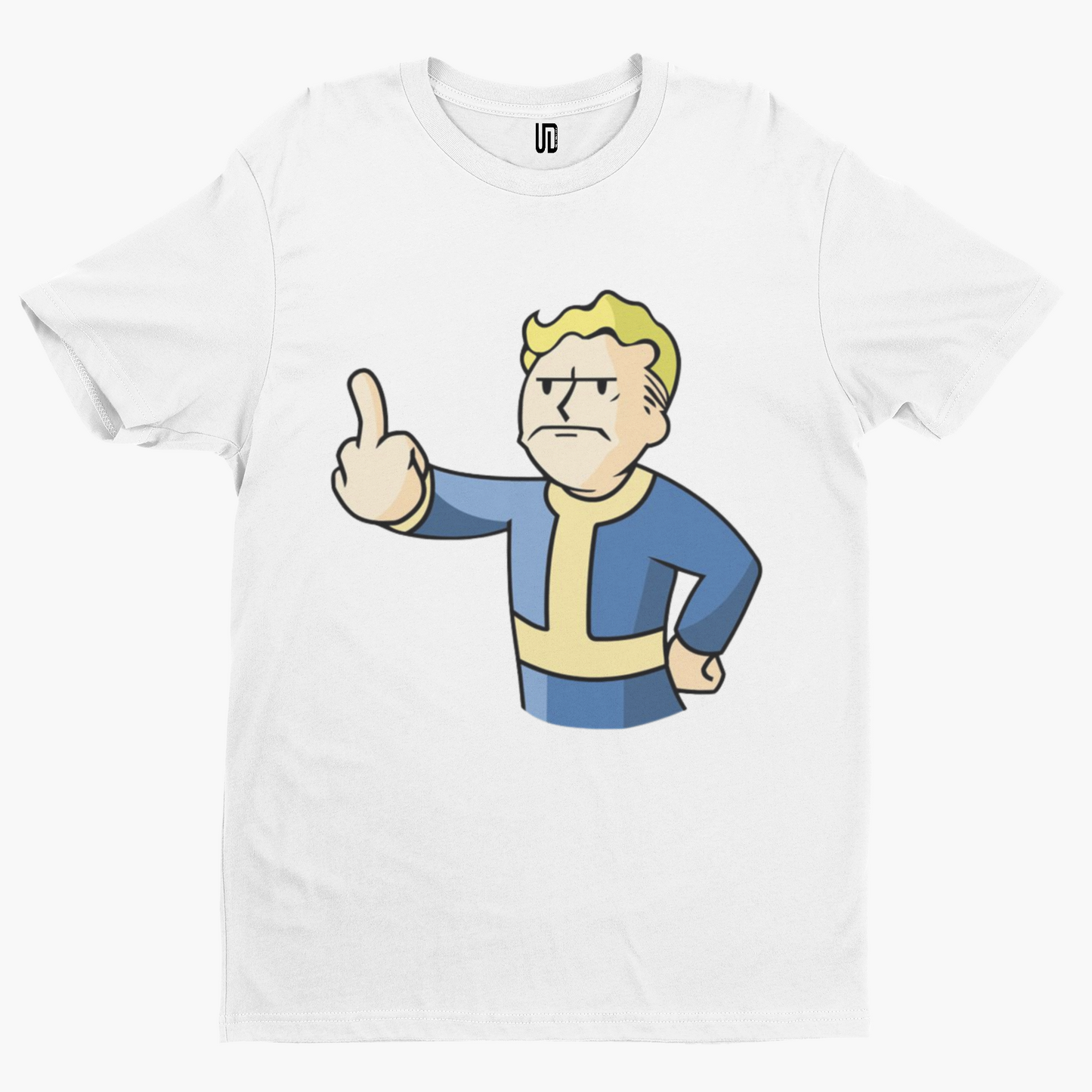 Vault Boy Finger T-Shirt - Cool Gamer Funny Retro Game Comic Arcade Fallout Nerd