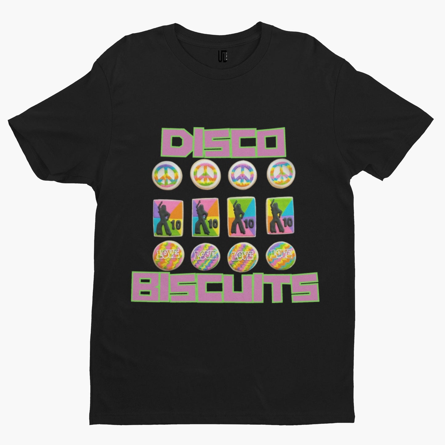 Disco Biscuits T-Shirt -Comedy Funny Gift Rave Music DJ Techno Novelty Adult