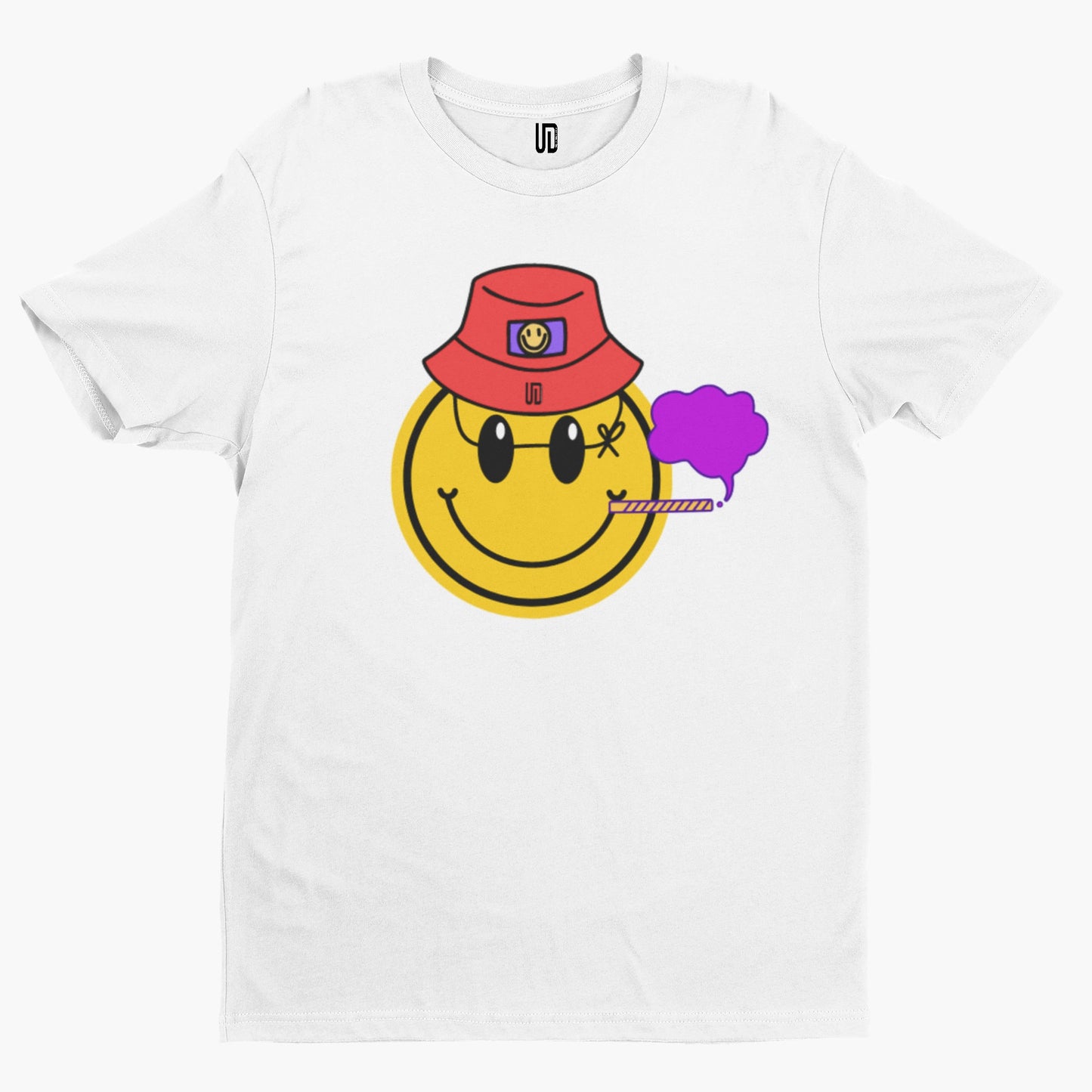 Smiley Rave T-Shirt -Comedy Funny Gift Rave Music DJ Techno Novelty Adult