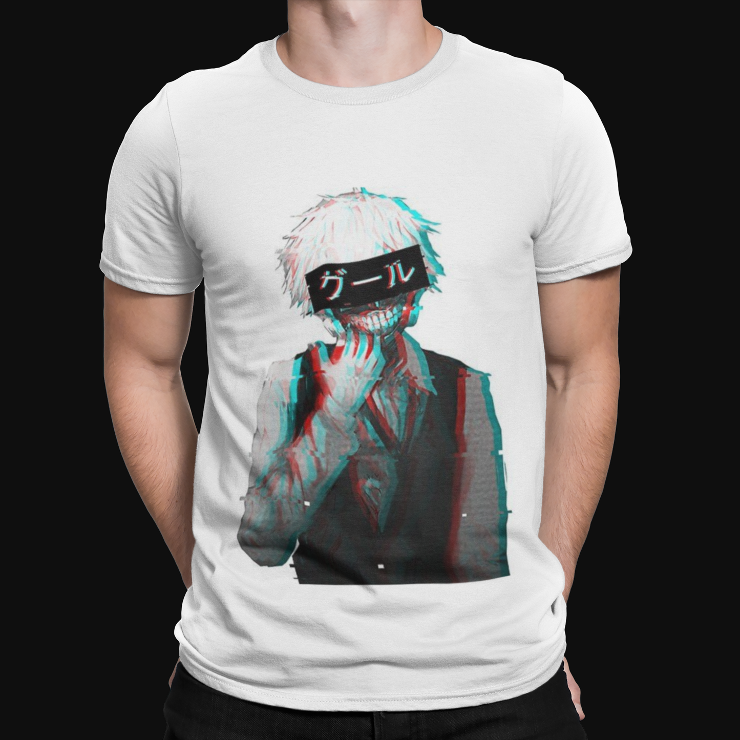 Japanese Tokyo Ghoul T-Shirt - Ken Kaneki Tee Top Unisex Men Women Retro Manga